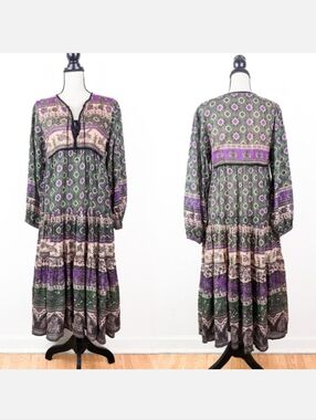 🦋LAST🦋 NWT Blue Boheme Luna Midi Dress, Size M/L